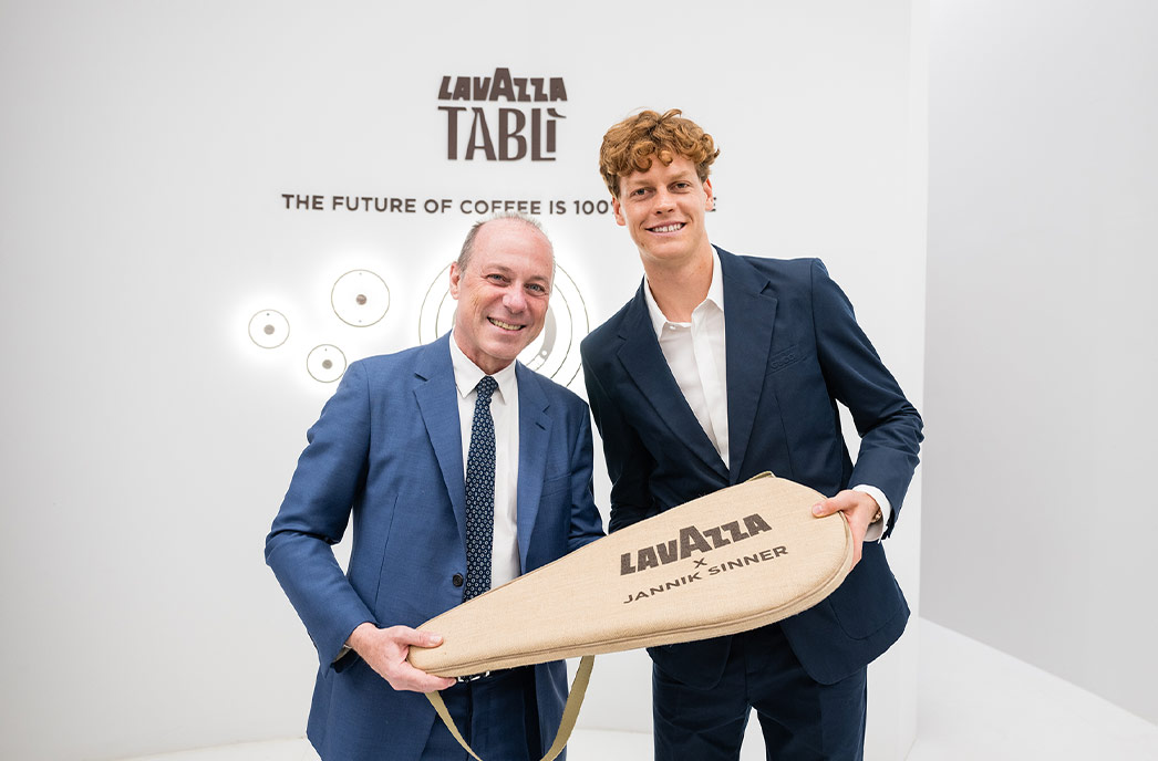 Jannik Sinner e Giuseppe Lavazza